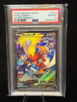 Pokemon Blaziken V Silver Tempest Trainer Gallery Full Art #TG14 PSA 10 Gem Mint - Image 1