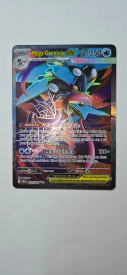 Pokemon TCG Mega Greninja ex 100/086 Me04: Chaos Rising Full Art NM - Image 1