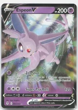 Espeon V 064/203 Holo V Rare Evolving Skies Pokemon Near Mint - Image 1