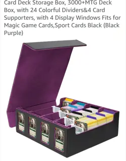 Card Storage Box 3000+ MTG Commander DECK Box With Display Windows & More! - Image 5
