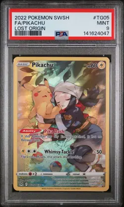 2022 Pokemon Sword & Shield Lost Origin #TG05 Fa/Pikachu Lost Origin PSA 9 - Image 1