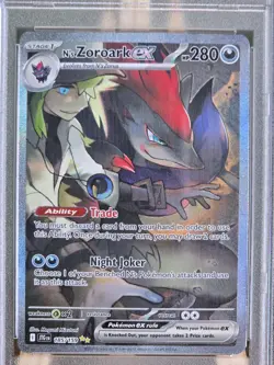 Gem Mint PSA 10 - N's Zoroark EX 185/159 - Journey Together - Pokemon Card - Image 2