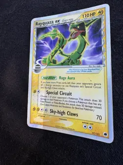 2006 Rayquaza ex Delta Species 97/101 Dragon Frontiers Holo Pokemon Card - Image 3