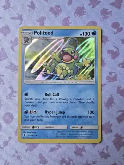 Politoed 25/145 Holo Rare Guardians Rising Pokemon Card 2017 NM - LP - Image 1