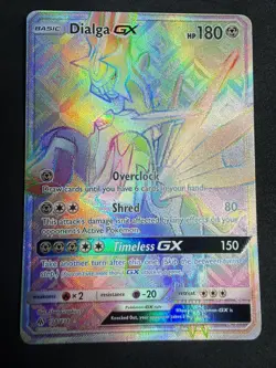 Dialga GX 138/131 Rainbow Rare Forbidden Light Pokemon NM - Image 1