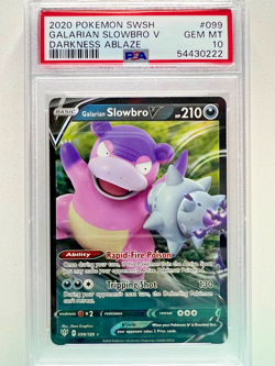 Pokemon 2020 Darkness Ablaze Galarian Slowbro V Half Art #099 - PSA 10 GEM MINT - Image 1
