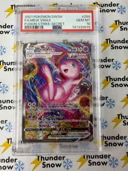 Mew Vmax #269 Fusion Strike Secret 2021 Pokemon PSA 10 - Image 1