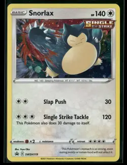 Snorlax SWSH119 Holo Promo Sword & Shield Promo Pokemon Near Mint - Image 1