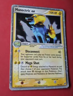 * Bending, Peeling * Pokemon Manectric ex 101/107 Holo - Image 2
