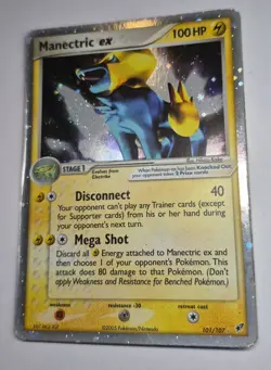 * Bending, Peeling * Pokemon Manectric ex 101/107 Holo - Image 3