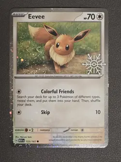Eevee 133/165 Pokemon Holiday Calendar 2025 Festive Stamp Snowflake - Image 1