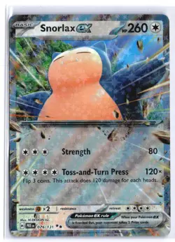 SNORLAX EX 076/131 Double Rare Prismatic Evolutions Holo NM - Image 2