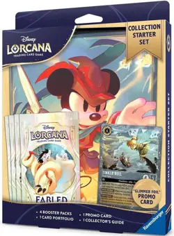 Disney Lorcana TCG Fabled Collection Starter Set 3 Booster Packs Open Box READ - Image 1
