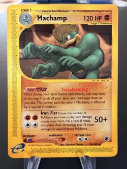 Machamp 51/165 Expedition Base Set Rare Non-Holo Pokemon Card e-Reader NM - Image 1