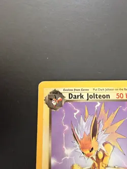Dark Jolteon 38/82 Team Rocket Uncommon Vintage Pokemon Card WOTC 2000 LP - Image 3