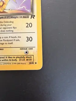 Dark Jolteon 38/82 Team Rocket Uncommon Vintage Pokemon Card WOTC 2000 LP - Image 5