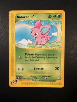 Pokemon Nidoran TCG Male Aquapolis Card 96/147 Regular Common - Image 1