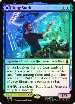 Tony Stark Foil Marvel Super Heroes NM MTG - Image 1