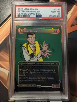 Peter Parker (0232) (Borderless) Marvel's Spider-Man Foil Graded PSA GEM MINT 10 - Image 1