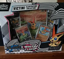 Pokemon S&V Victini Illustration Collection Box Black Bolt White Flare Sealed - Image 1