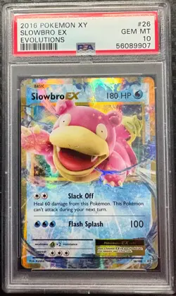 2016 Pokemon XY Evolutions #26 Slowbro EX PSA 10 - Image 1