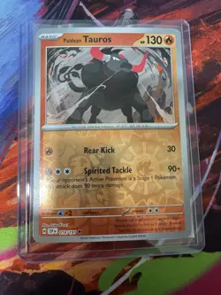 2024 Pokemon Surging Sparks - Paldean Tauros Reverse Fire Holo 18/191 SKU:864 - Image 2