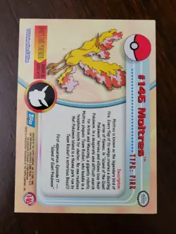 LP! Moltres #146 Topps Pokemon Seroes 3 Tv Animation Edition Blue Label - Image 2