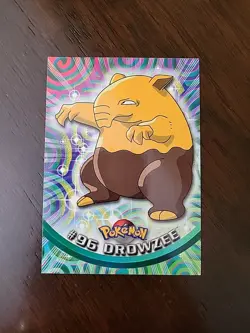 NM! 1999 Topps Pokemon TV Animation Edition Blue Logo Drowzee #96 - Image 1
