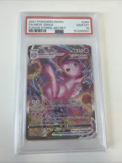 Pokemon Mew VMAX Alternative Art 269/264 Fusion Strike PSA 10 Gem Mint - Image 1