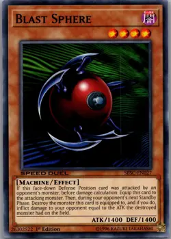 Blast Sphere SBSC-EN027 Speed Duel: Scars of Battle Yu-Gi-Oh 1st Edition NM - Image 1