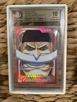 One Piece Edward Newgate OP02-001 Paramount War Leader Alt Art BGS 10 Pristine - Image 1