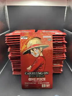 One Piece OP-13 Carrying on His Will Sleeved Booster Packs (LOT OF 55) - Image 1