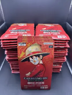 One Piece OP-13 Carrying on His Will Sleeved Booster Packs (LOT OF 55) - Image 4