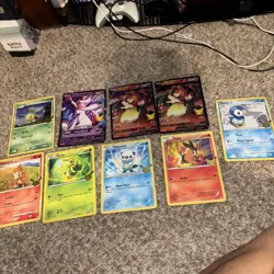 Pokemon First Partner Pack Unova Snivy Tepig Oshawott Jumbo Card plus more NM - Image 1