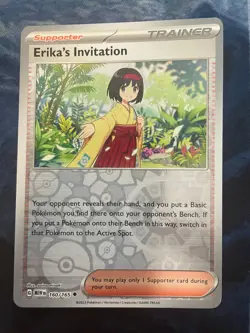 Erika's Invitation Reverse Holo NM 160/165 Scarlet & Violet 151 Pokemon Card - Image 1