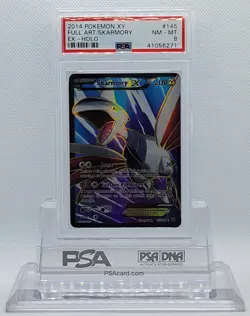 POKEMON XY BASE SKARMORY EX #145 FULL ART HOLO FOIL CARD PSA 8 NM-MT #* - Image 1