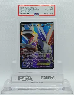 POKEMON XY BASE SKARMORY EX #145 FULL ART HOLO FOIL CARD PSA 8 NM-MT #* - Image 2