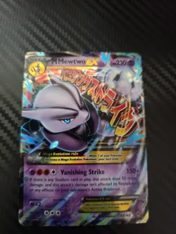 M Mewtwo EX 63/162 Mega Ultra Rare XY BreakThrough Pokemon TCG Card - Image 1