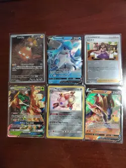 Pokemon 6 Card Lot Holos EX, V And Rare Cards , Great Value Set Building Lot18 - Image 1