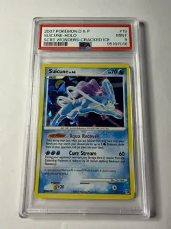 Pokemon Suicune Secret Wonders Cracked Ice Holo Rare #19 PSA 9 Mint - Image 1