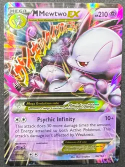 M Mewtwo EX 64/162 BREAKthrough Holo Ultra Rare Near Mint - Image 1