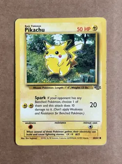 Pokemon Pikachu 60/64 Jungle Set Card LP 1999 - Image 1