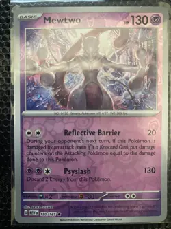 Pokemon TCG Mewtwo Reverse Holo 150/165 S&V 151 NM - Image 1