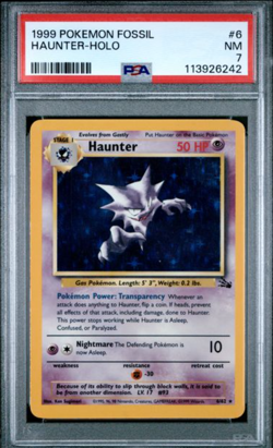 1999 POKEMON FOSSIL #6 HAUNTER-HOLO - Image 1
