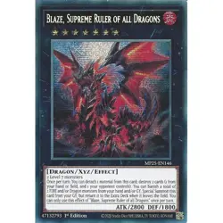 Yu-Gi-Oh Blaze, Supreme Ruler of all Dragons MP25-EN146 Prismatic Secret Rare - Image 1