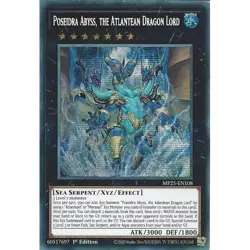 Yugioh Poseidra Abyss, the Atlantean Dragon Lord MP25-EN108 Prismatic Secret Ra. - Image 1