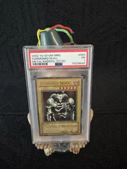Konami 2002 Yu-Gi-Oh! Summoned Skull MRD-003 Metal Raiders 1st Ed PSA 1 - Image 1