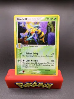 Beedrill FireRed LeafGreen Reverse Holo Swirl 1/112 (LP) Pokemon Card - Image 1