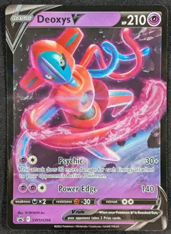Deoxys V Black Star Promo Full Art Ultra Rare Pokemon Card SWSH266 (NM) - Image 1