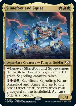 Light Play x 1 Slimefoot and Squee - Foil Commander: March of the Machine - Image 1